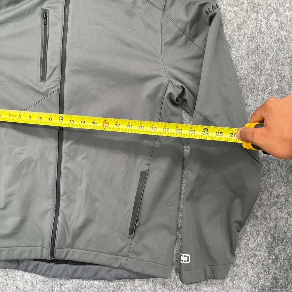 OGIO Endurance Jacket Mens Large Gray Softshell Full Zip Mock Neck Activewear
